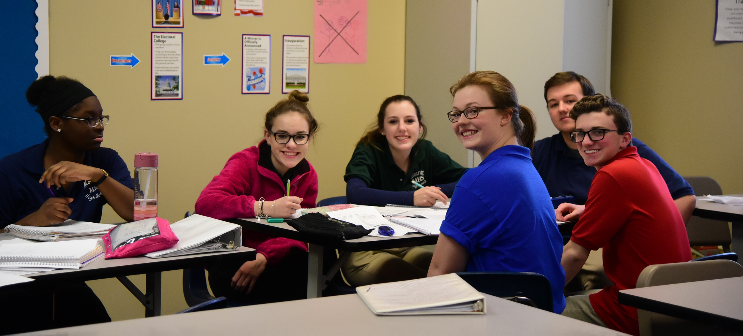 Merritt Academy high school educator teaching her students.